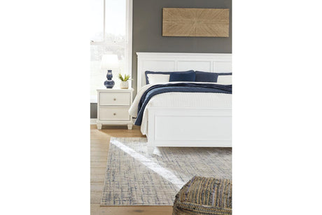 Fortman White King Panel Bed by Ashley at Eve Furniture