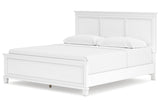 Fortman White King Panel Bed by Ashley at Eve Furniture