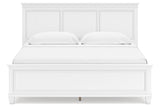 Fortman White King Panel Bed by Ashley at Eve Furniture
