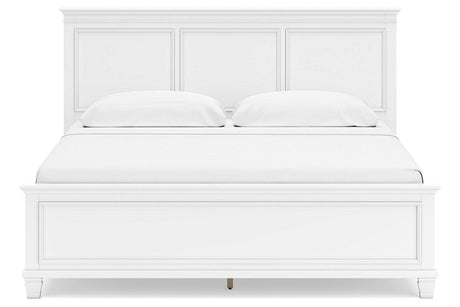 Fortman White King Panel Bed by Ashley at Eve Furniture