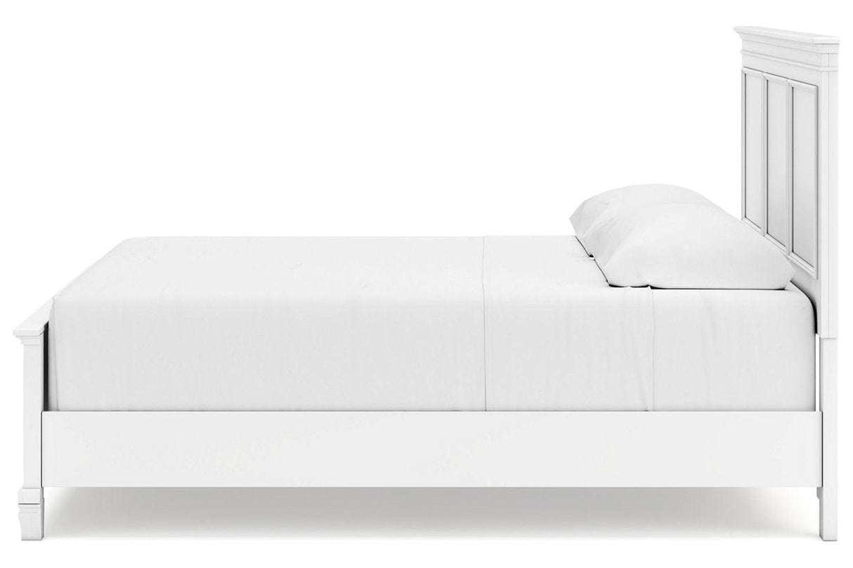 Fortman White King Panel Bed by Ashley at Eve Furniture