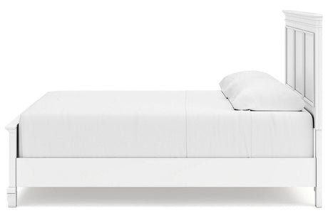 Fortman White King Panel Bed by Ashley at Eve Furniture