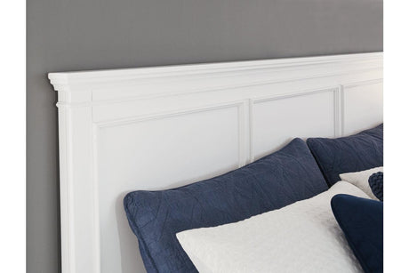 Fortman White King Panel Bed by Ashley at Eve Furniture