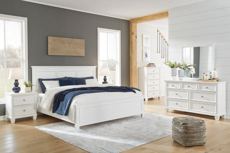 Fortman White Panel Bedroom Set by Ashley at Eve Furniture