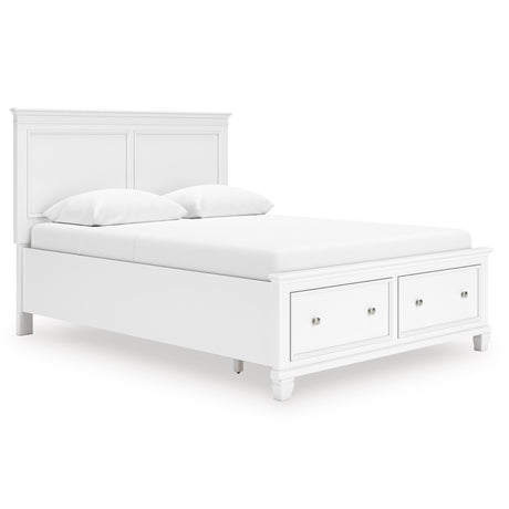 Fortman White Panel Storage Bedroom Set by Ashley at Eve Furniture