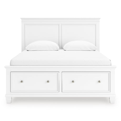 Fortman White Panel Storage Bedroom Set by Ashley at Eve Furniture