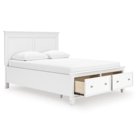 Fortman White Panel Storage Bedroom Set by Ashley at Eve Furniture