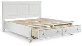 Fortman White Panel Storage Bedroom Set by Ashley at Eve Furniture