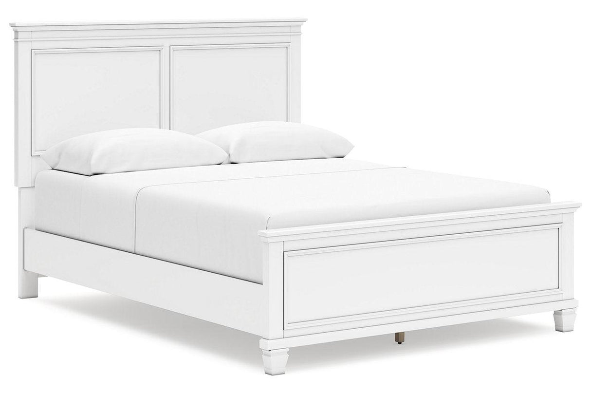 Fortman White Queen Panel Bed by Ashley at Eve Furniture