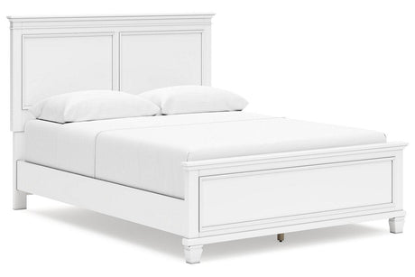 Fortman White Queen Panel Bed by Ashley at Eve Furniture