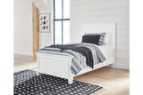 Fortman White Twin Panel Bed by Ashley at Eve Furniture