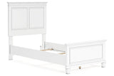 Fortman White Twin Panel Bed by Ashley at Eve Furniture