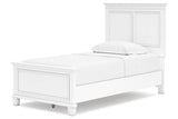 Fortman White Twin Panel Bed by Ashley at Eve Furniture