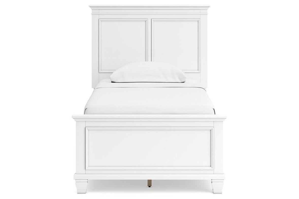 Fortman White Twin Panel Bed by Ashley at Eve Furniture