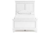 Fortman White Twin Panel Bed by Ashley at Eve Furniture