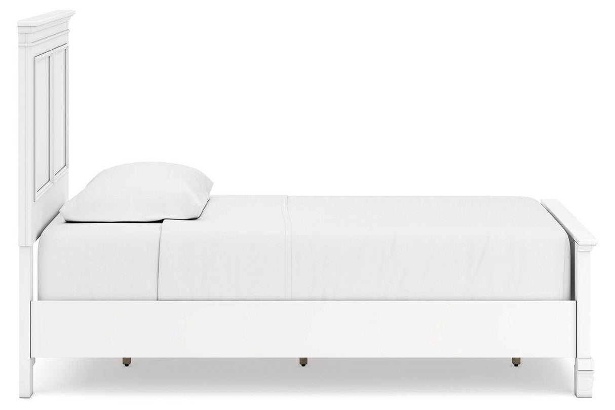 Fortman White Twin Panel Bed by Ashley at Eve Furniture