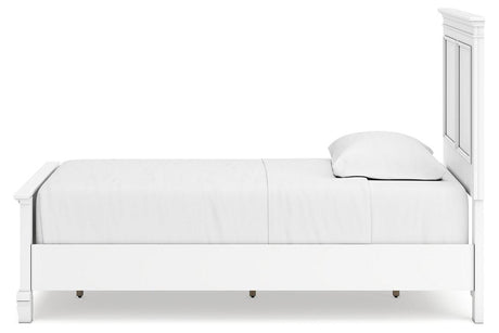 Fortman White Twin Panel Bed by Ashley at Eve Furniture
