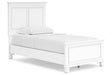 Fortman White Twin Panel Bed by Ashley at Eve Furniture