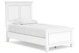 Fortman White Twin Panel Bed by Ashley at Eve Furniture