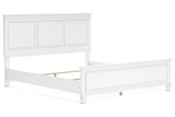 Fortman White California King Panel Bed by Ashley at Eve Furniture