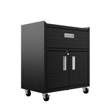 Fortress 31.5" Mobile Garage Cabinet with Drawer and Shelves in Charcoal Grey by Manhattan Comfort at Eve Furniture