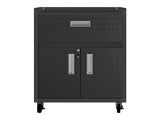 Fortress 31.5" Mobile Garage Cabinet with Drawer and Shelves in Charcoal Grey by Manhattan Comfort at Eve Furniture