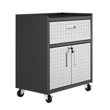Fortress 31.5" Mobile Garage Cabinet with Drawer and Shelves in Grey by Manhattan Comfort at Eve Furniture