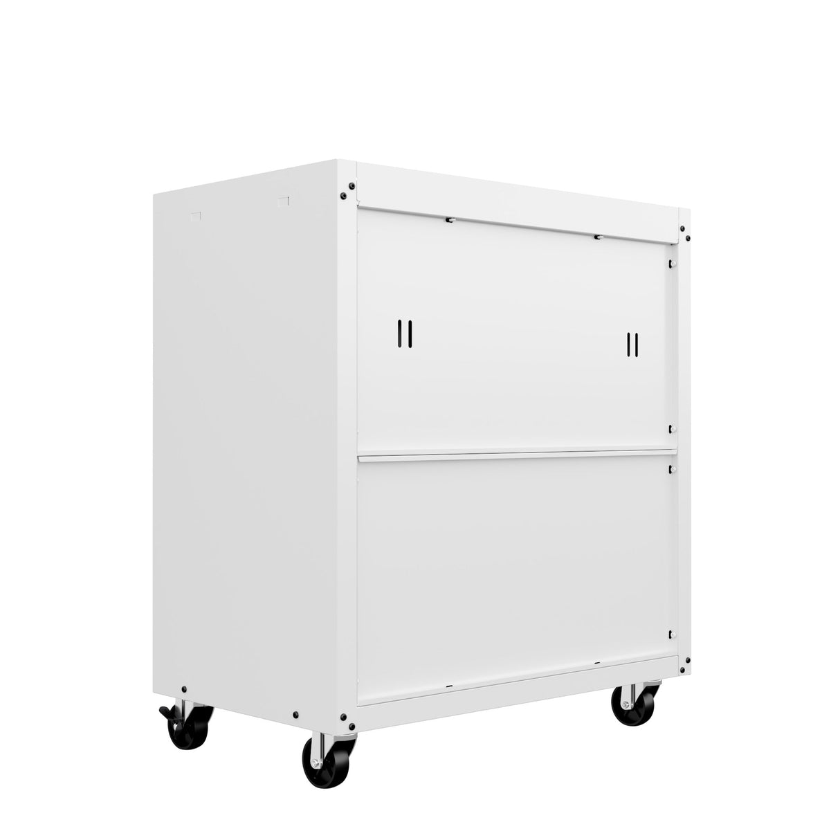 Fortress 31.5" Mobile Garage Cabinet with Drawer and Shelves in White by Manhattan Comfort at Eve Furniture