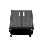 Fortress 31.5" Mobile Garage Cabinet with Shelves in Charcoal Grey by Manhattan Comfort at Eve Furniture