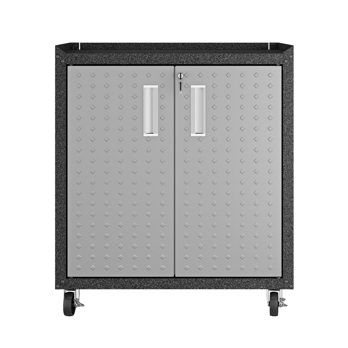 Fortress 31.5" Mobile Garage Cabinet with Shelves in Grey by Manhattan Comfort at Eve Furniture