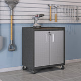 Fortress 31.5" Mobile Garage Cabinet with Shelves in Grey by Manhattan Comfort at Eve Furniture