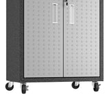 Fortress 31.5" Mobile Garage Cabinet with Shelves in Grey by Manhattan Comfort at Eve Furniture