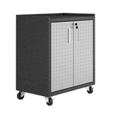 Fortress 31.5" Mobile Garage Cabinet with Shelves in Grey by Manhattan Comfort at Eve Furniture