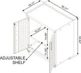 Fortress 31.5" Mobile Garage Cabinet with Shelves in White by Manhattan Comfort at Eve Furniture