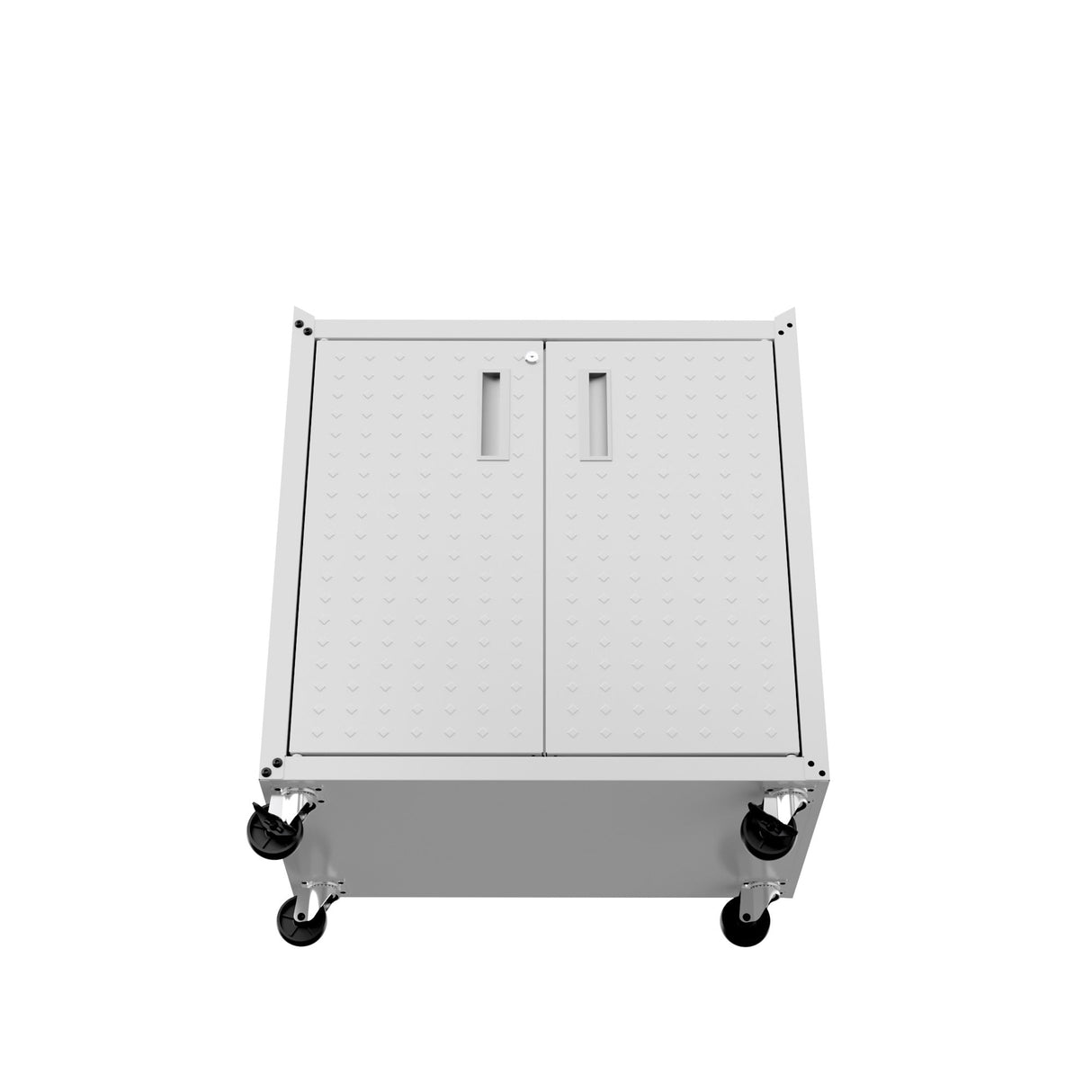 Fortress 31.5" Mobile Garage Cabinet with Shelves in White by Manhattan Comfort at Eve Furniture