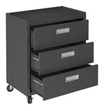 Fortress 31.5" Mobile Garage Chest with Drawers in Charcoal Grey by Manhattan Comfort at Eve Furniture