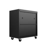 Fortress 31.5" Mobile Garage Chest with Drawers in Charcoal Grey by Manhattan Comfort at Eve Furniture