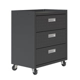 Fortress 31.5" Mobile Garage Chest with Drawers in Charcoal Grey by Manhattan Comfort at Eve Furniture
