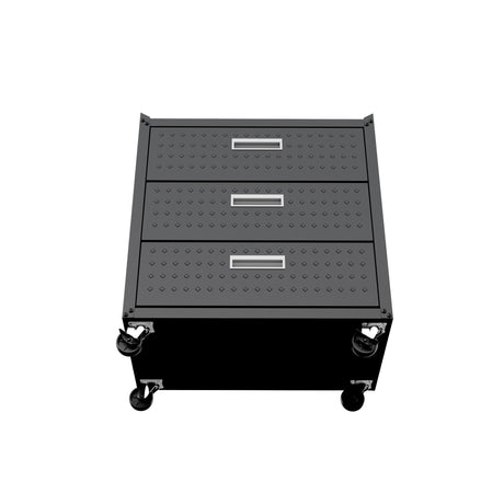 Fortress 31.5" Mobile Garage Chest with Drawers in Charcoal Grey by Manhattan Comfort at Eve Furniture