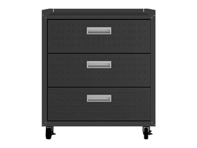 Fortress 31.5" Mobile Garage Chest with Drawers in Charcoal Grey by Manhattan Comfort at Eve Furniture