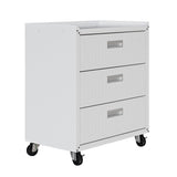 Fortress 31.5" Mobile Garage Chest with Drawers in White by Manhattan Comfort at Eve Furniture