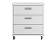 Fortress 31.5" Mobile Garage Chest with Drawers in White by Manhattan Comfort at Eve Furniture