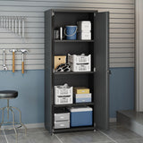 Fortress 6-Piece Garage Set in Charcoal Grey by Manhattan Comfort at Eve Furniture