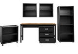Fortress 6-Piece Garage Set in Charcoal Grey by Manhattan Comfort at Eve Furniture