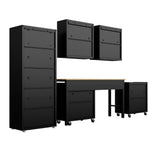 Fortress 6-Piece Garage Set in Charcoal Grey by Manhattan Comfort at Eve Furniture