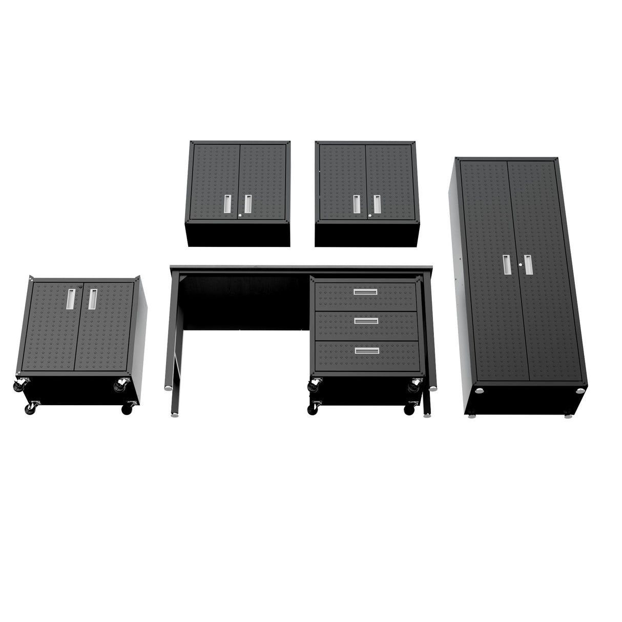Fortress 6-Piece Garage Set in Charcoal Grey by Manhattan Comfort at Eve Furniture