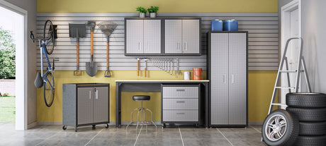 Fortress 6-Piece Garage Set in Grey by Manhattan Comfort at Eve Furniture