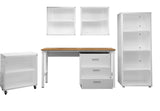 Fortress 6-Piece Garage Set in White by Manhattan Comfort at Eve Furniture