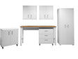 Fortress 6-Piece Garage Set in White by Manhattan Comfort at Eve Furniture