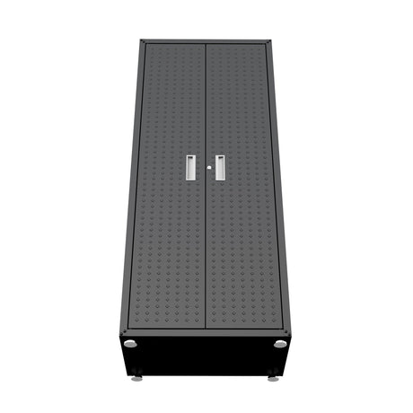 Fortress 74.8" Tall Garage Cabinet in Charcoal Grey by Manhattan Comfort at Eve Furniture